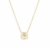MICHAEL M Necklaces 14K Yellow Gold / Diamond - April Signature Birthstone Necklace CN435DI