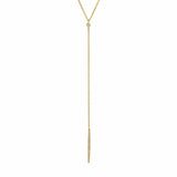 MICHAEL M Necklaces 14K Yellow Gold Diamond Linear Drop Necklace CN216-YG