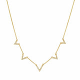MICHAEL M Necklaces 14K Yellow Gold Diamond V Necklace CN217YG