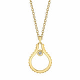 MICHAEL M Necklaces 14K Yellow Gold Mini Signature MM Tetra Pendant P379YG