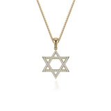 MICHAEL M Necklaces 14K Yellow Gold Star of David Diamond Pendant MP235YG
