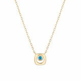 MICHAEL M Necklaces 14K Yellow Gold / Swiss Blue Topaz - December Signature Birthstone Necklace CN435BT