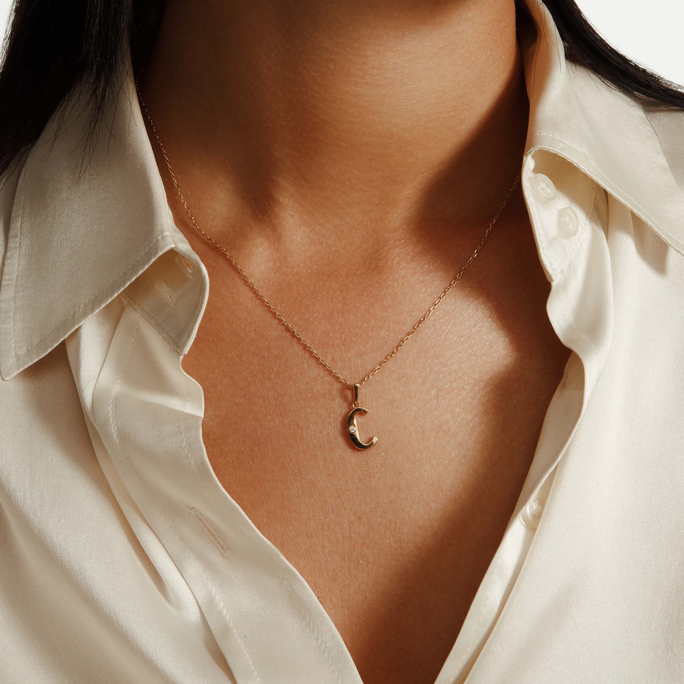 MICHAEL M Necklaces Deco Initial Charm
