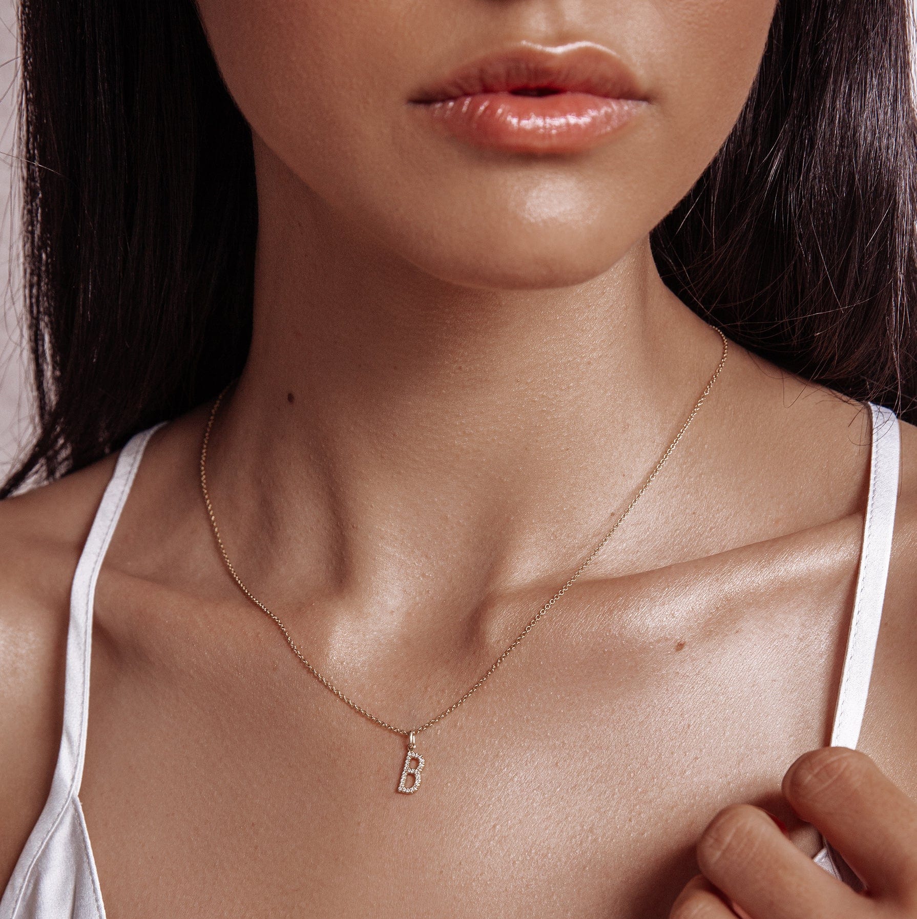 MICHAEL M Necklaces Diamond Initial Pendant