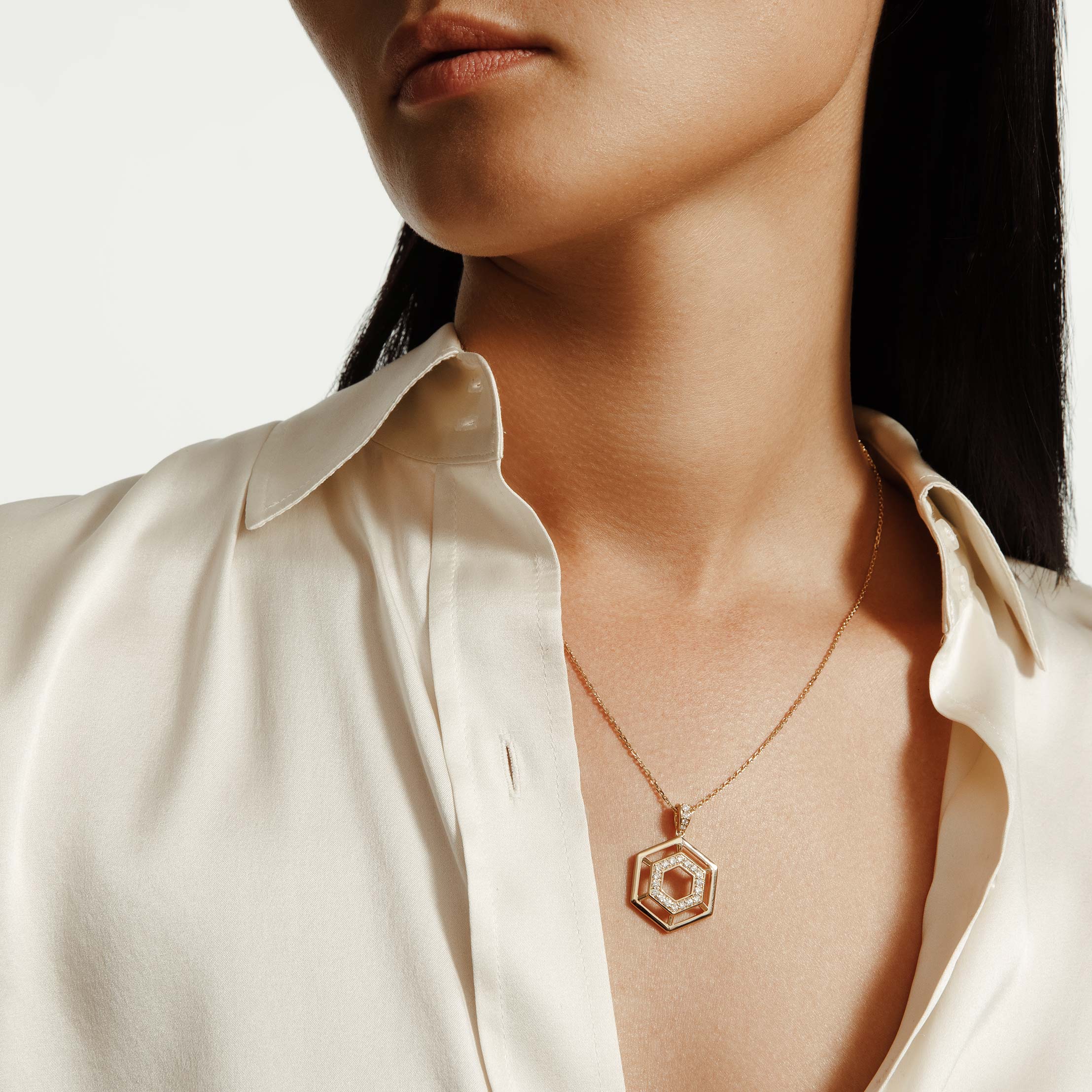 MICHAEL M Necklaces Hex Truss Pendant
