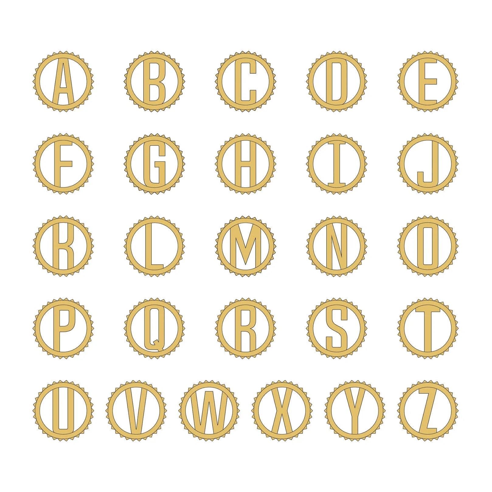 MICHAEL M Necklaces Mini Tetra Pavé Initial Medallion
