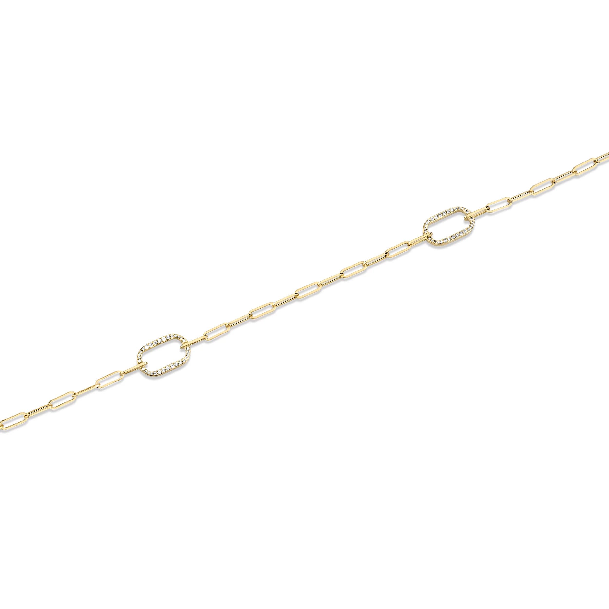MICHAEL M Necklaces Pavé Link Station Necklace