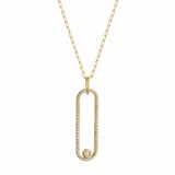 MICHAEL M Necklaces Pave Longline Link Pendant