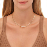 MICHAEL M Necklaces Round Bezel Tennis Necklace