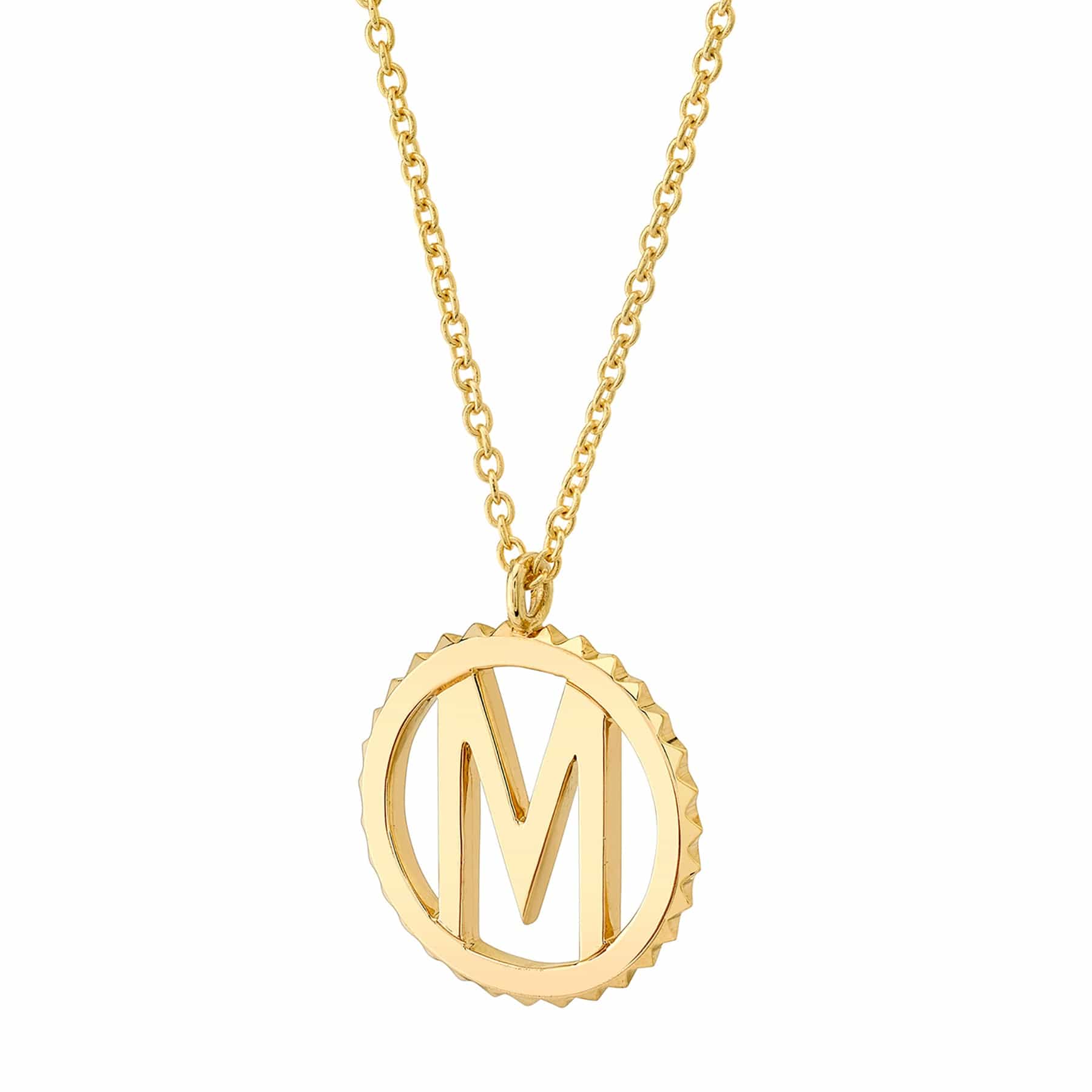 MICHAEL M Necklaces Tetra Initial Medallion