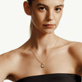 MICHAEL M Necklaces Tetra Pavé Bezel Medallion