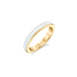 MICHAEL M Rings 14k Yellow Gold / White Chroma Stacking Ring F480