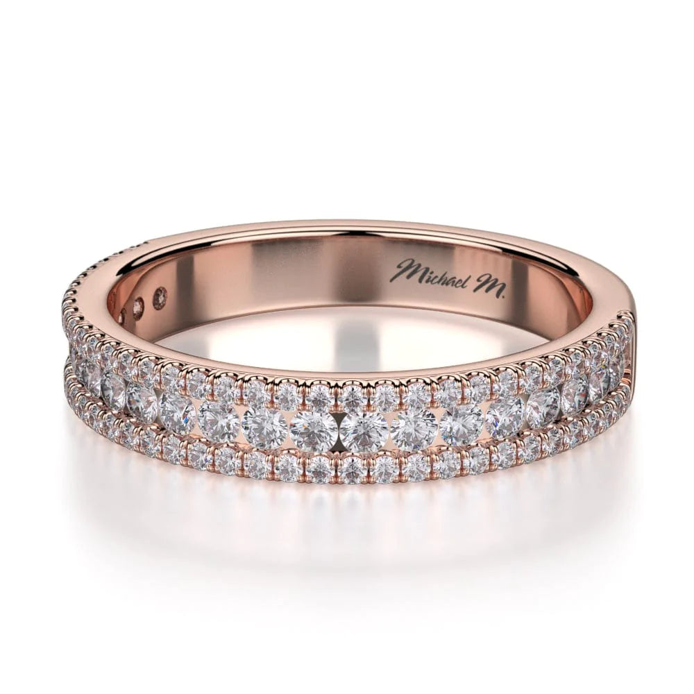 MICHAEL M Wedding Bands 18K Rose Gold WEDDING BAND  R396SB