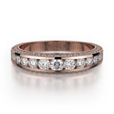 MICHAEL M Wedding Bands 18K Rose Gold Wedding band R399B