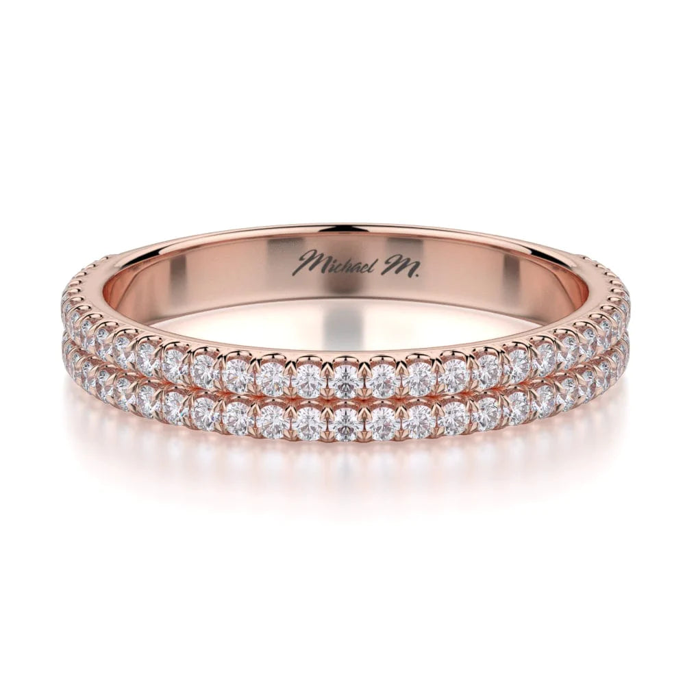 MICHAEL M Wedding Bands 18K Rose Gold Wedding band R688B R688BRG