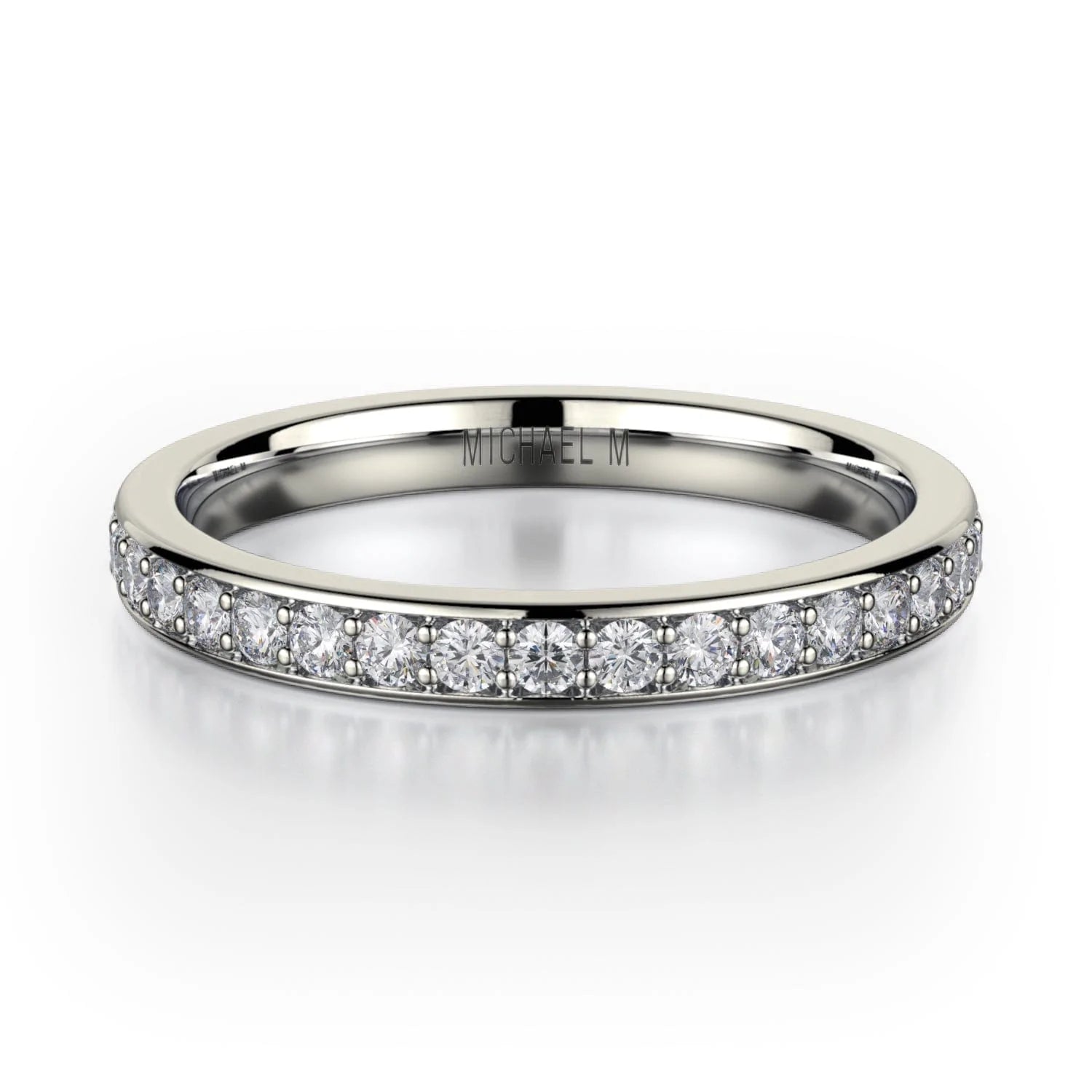 MICHAEL M Wedding Bands 18K White Gold Wedding band R324B