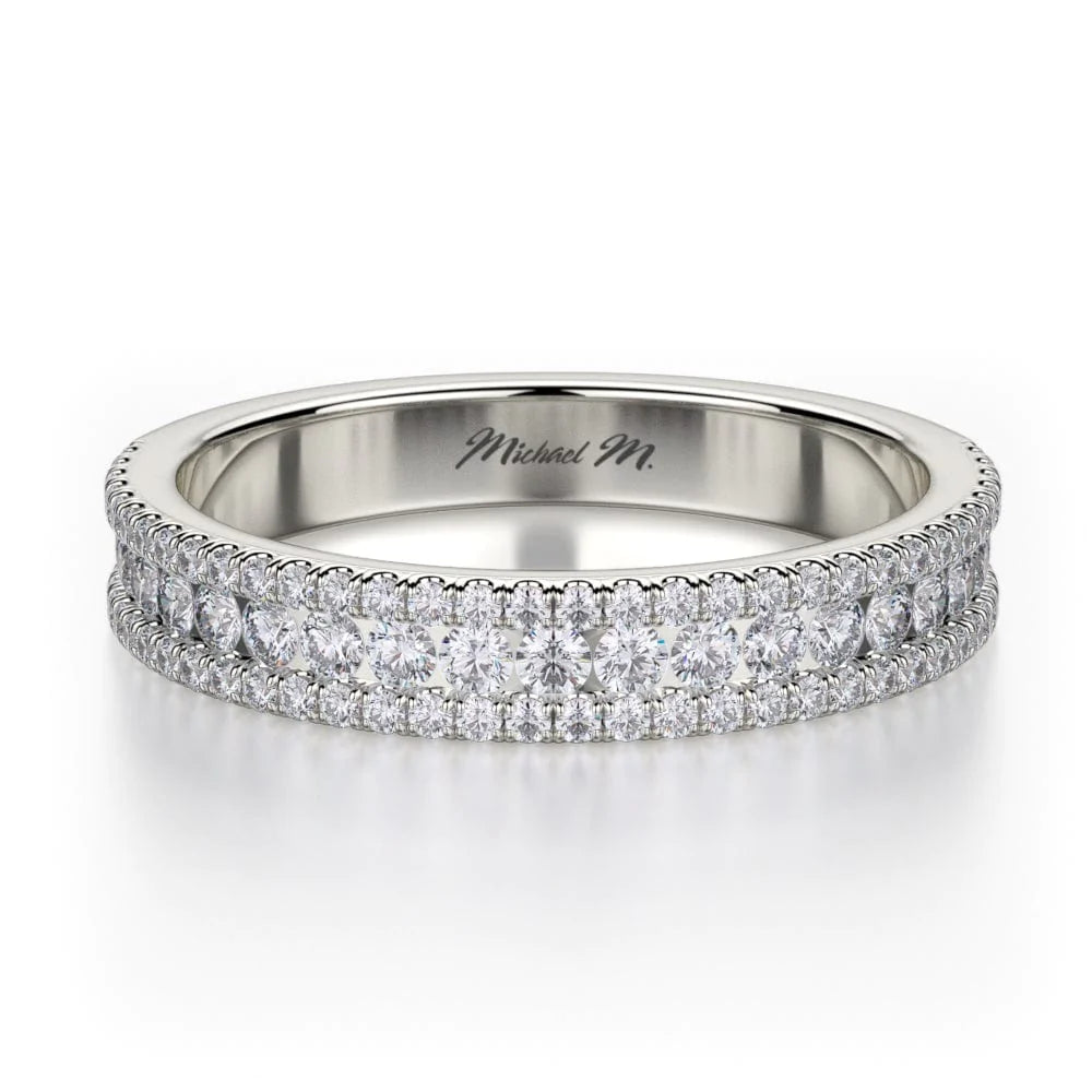 MICHAEL M Wedding Bands 18K White Gold WEDDING BAND  R396SB