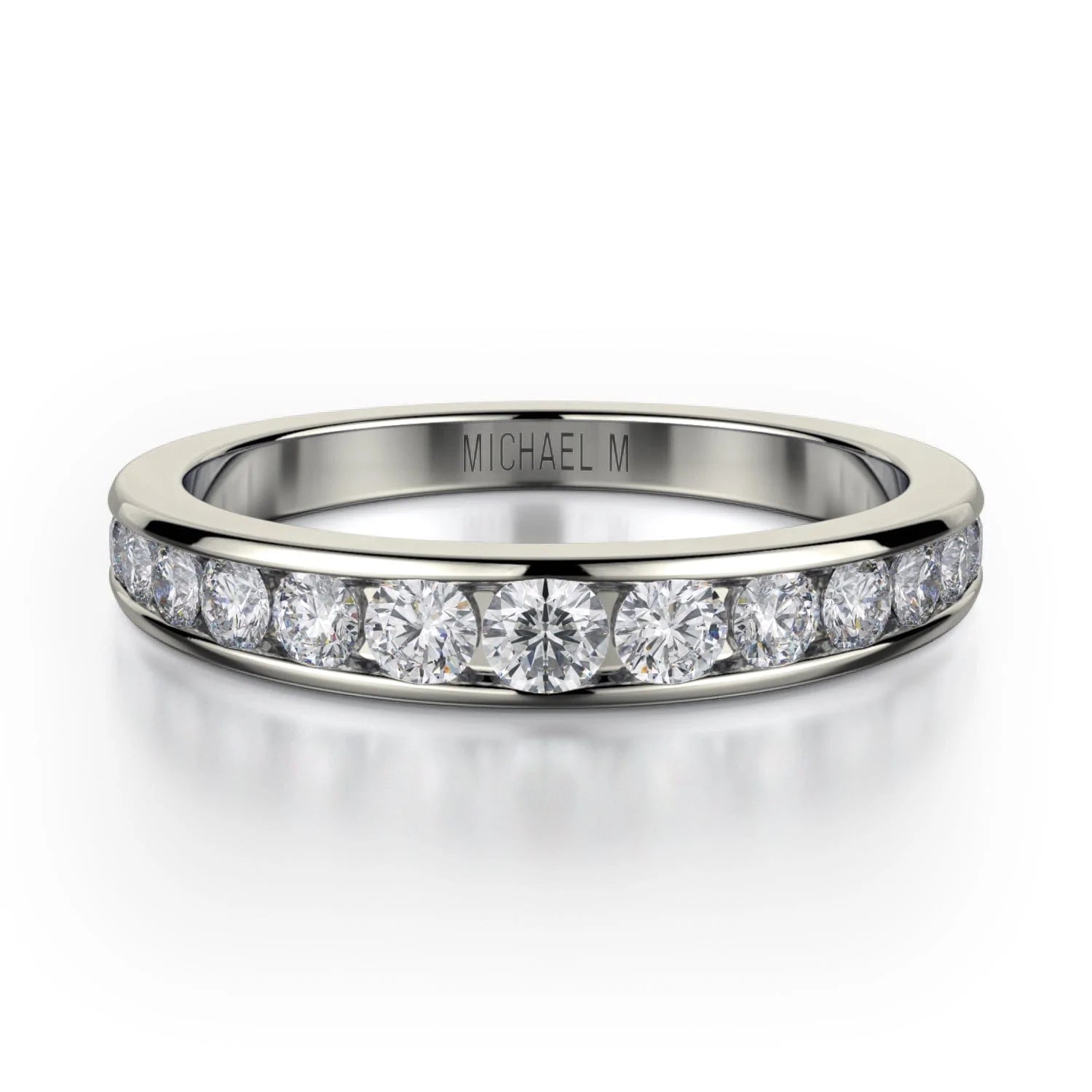 MICHAEL M Wedding Bands 18K White Gold Wedding band R417B