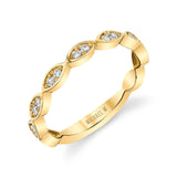MICHAEL M Wedding Bands 18K Yellow Gold Diamond Marquise Band B314