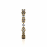 MICHAEL M Wedding Bands Bezel Marquise Diamond Band