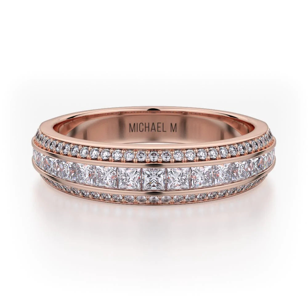 MICHAEL M Wedding Bands Rose Gold Wedding band R401SB R401SBRG