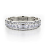 MICHAEL M Wedding Bands White Gold Wedding band R401SB R401SBWG